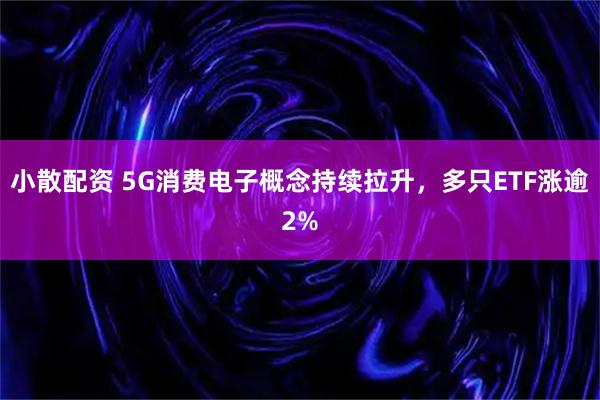 小散配资 5G消费电子概念持续拉升，多只ETF涨逾2%