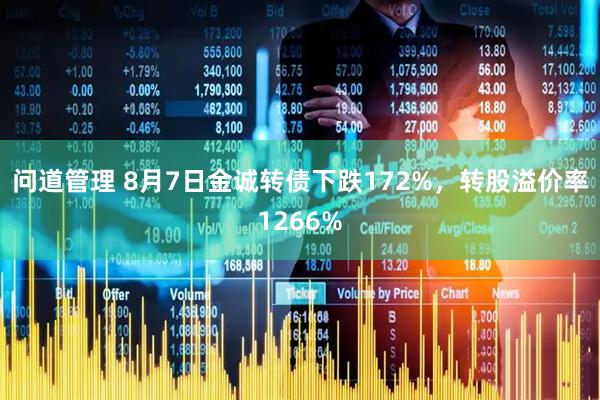 问道管理 8月7日金诚转债下跌172%，转股溢价率1266%